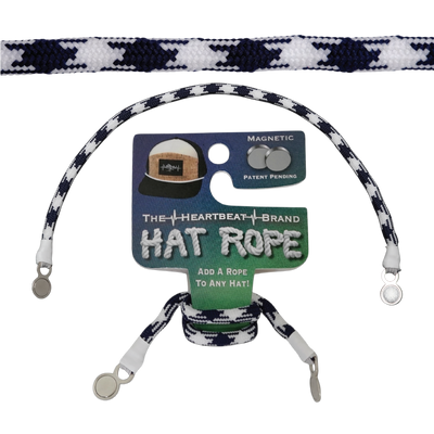 Hat Rope - White / Navy - Aztec (Case Of 10 Ropes) $30-$3ea