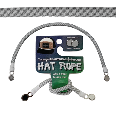 Hat Rope - White / Gray - Pixel (Case Of 10 Ropes) $30-$3ea