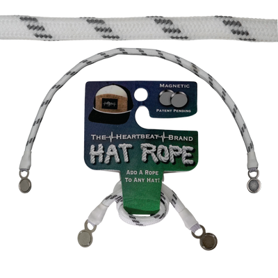 Hat Rope - White / Gray - Dash (Case Of 10 Ropes) $30-$3ea