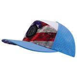 THB - 7 Panel - Rugged Flag - Baby Blue / White - Laser Mesh (Unisex)