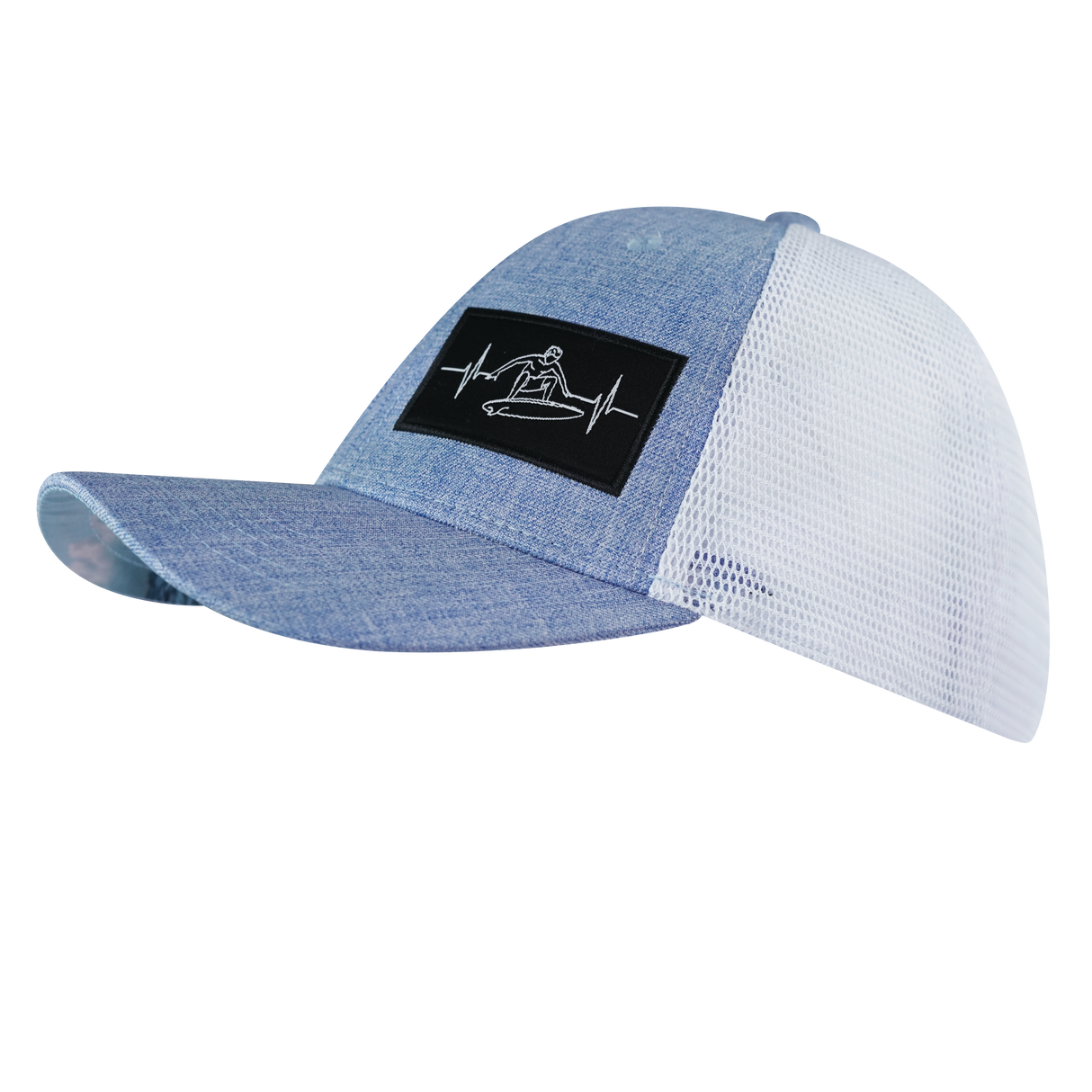 Surf - 6 Panel - Shallow Fit - Light Blue /  White - Trucker Mesh (Unisex)
