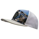 THB - 7 Panel - Sky Camo - Cream / Baby Blue / White - Laser Mesh (Unisex)