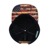 THB - 7 Panel - Stained Flag - Light Tan / Navy - Laser Mesh (Unisex)
