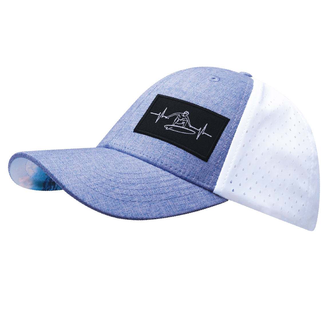 Surf - 6 Panel - Shallow Fit - Light Blue /  White - Laser Mesh (Unisex)