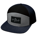 Surf - 7 Panel - Navy / Gray / Black - Laser Mesh (Unisex)
