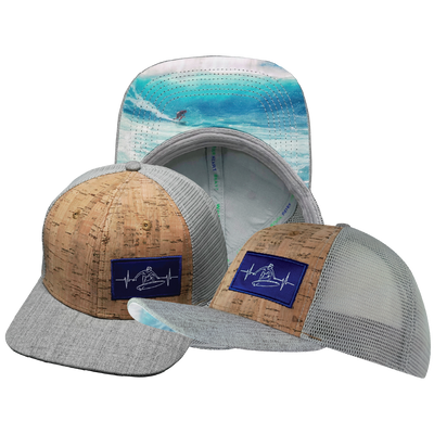 Surf - 6 Panel - Cork - Heather Gray / Gray - Trucker Mesh (Unisex)
