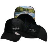 Surf - 5 Panel - Quilted - Black - Trucker Mesh (Unisex)