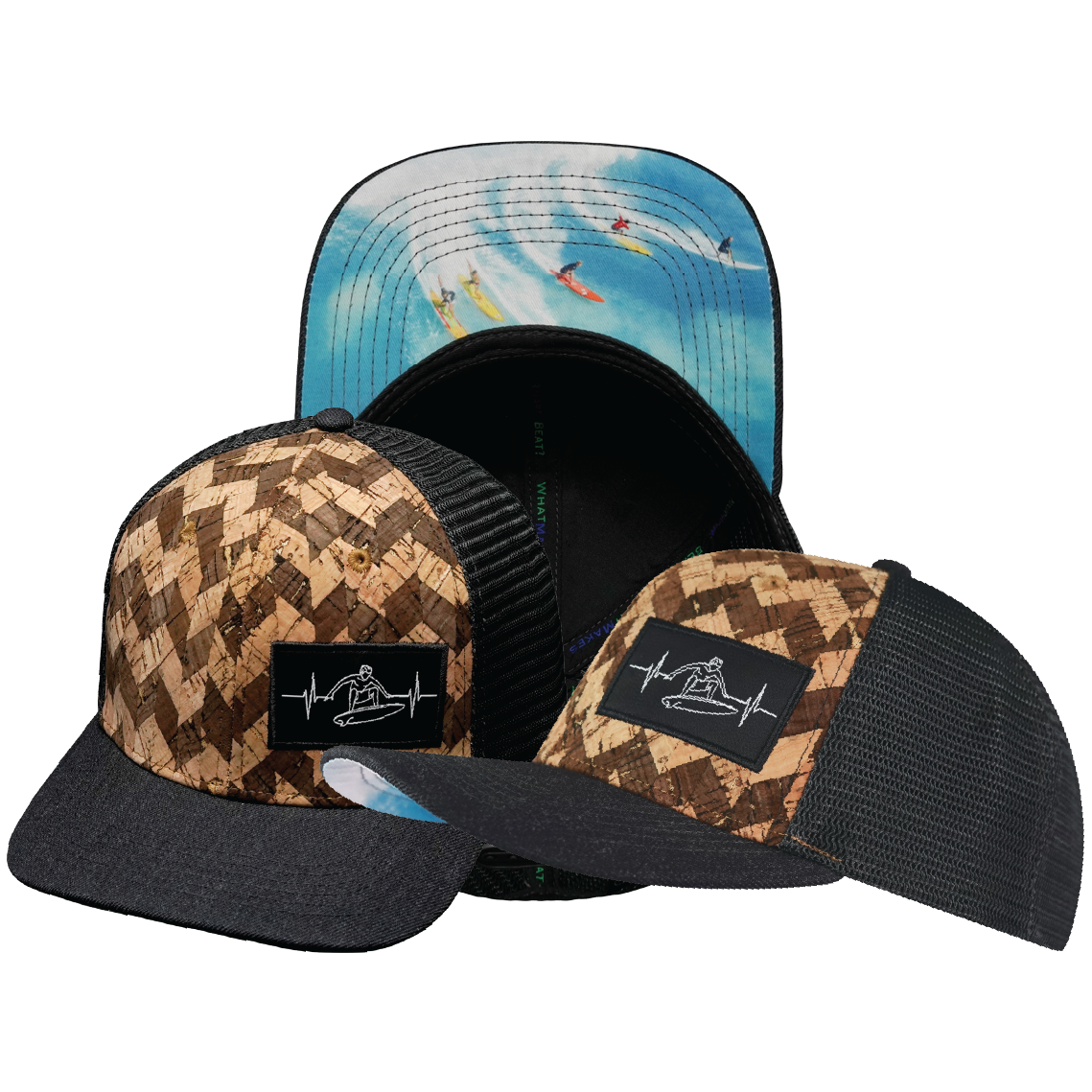 Surf - 6 Panel - Cork - Charcoal Gray - Trucker  Mesh (Unisex)