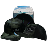 Surf - 6 Panel - Green Camo / Black - Trucker Mesh (Unisex)
