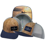 Surf - 6 Panel - Cork - Heather Navy / Gray - Trucker Mesh (Unisex)
