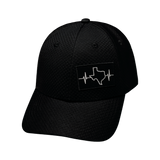 Texas - 6 Panel - AirMesh - Athletic Fit - Black - Fabric Back (Unisex)