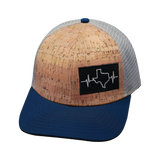Texas - 6 Panel  - Cork - Navy / Gray - Trucker Mesh(Unisex)