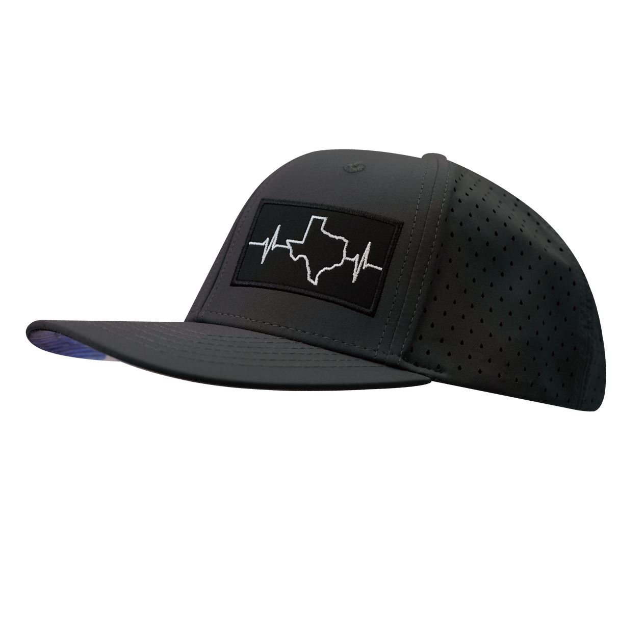 Texas - 6 Panel  - Charcoal - Laser Mesh (Unisex)