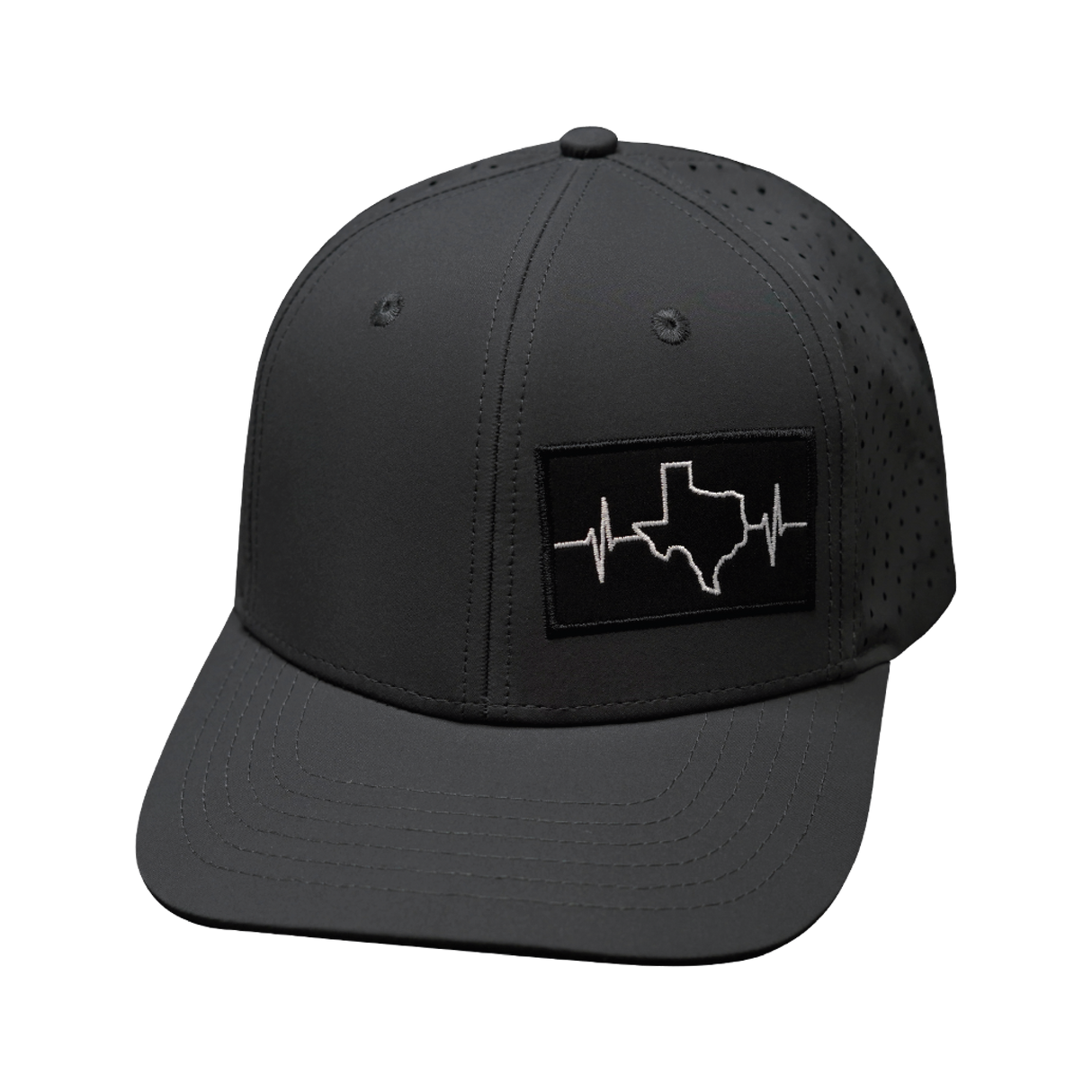 Texas - 6 Panel  - Charcoal - Laser Mesh (Unisex)