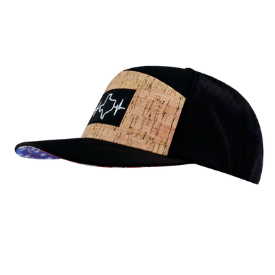 Texas - 7 Panel - Cork - Black - Laser Mesh (Unisex)