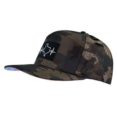 Texas - 7 Panel - Tan Camo - Laser Mesh (Unisex)