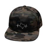 Texas - 7 Panel - Tan Camo - Laser Mesh (Unisex)