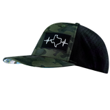 Texas - 6 Panel  - Green Camo / Black - Laser Mesh (Unisex)