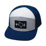 Texas - 7 Panel - Navy / Gray / White - Laser Mesh (Unisex)