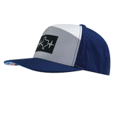 Texas - 7 Panel - Navy / Gray / White - Laser Mesh (Unisex)