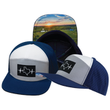 Texas - 7 Panel - Navy / Gray / White - Laser Mesh (Unisex)