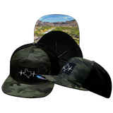 Texas - 7 Panel - Green Camo / Black - Jersey Mesh (Unisex)
