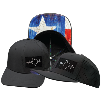 Texas - 6 Panel  - Charcoal - Laser Mesh (Unisex)