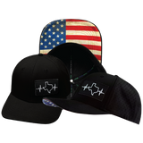 Texas - 6 Panel  - Black - Laser Mesh (Unisex)