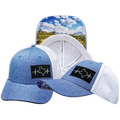 Texas - 6 Panel  - Shallow Fit - Pony Tail - Light Blue / White - Laser Mesh (Unisex)