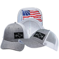 Texas - 6 Panel  - Shallow Fit - Heather Gray / White - Trucker Mesh (Unisex)