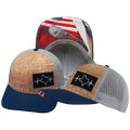 Texas - 6 Panel  - Cork - Navy / Gray - Trucker Mesh(Unisex)