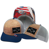 Texas - 6 Panel  - Cork - Navy / Gray - Trucker Mesh(Unisex)