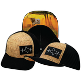 Texas - 6 Panel  - Cork - Black - Trucker Mesh (Unisex)