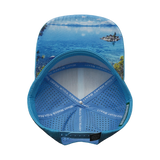 THB - 7 Panel - Light Blue / White / Teal - Laser Mesh (Unisex)