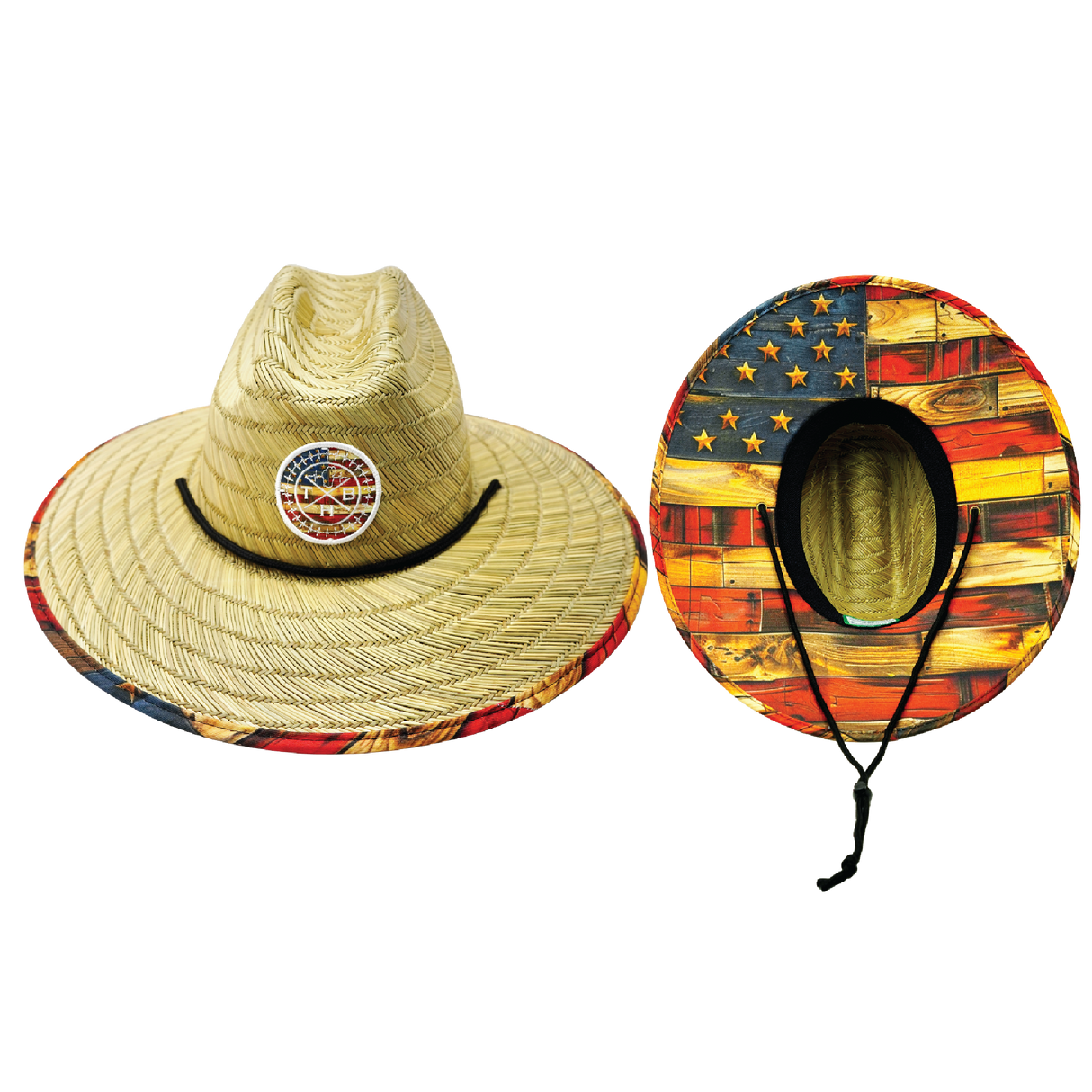 THB - Straw - Flag Stained Wood (Unisex)
