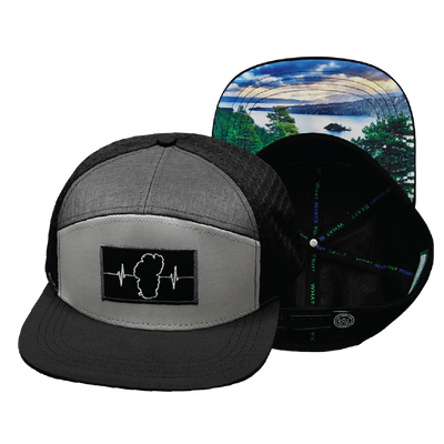 Tahoe - 7 Panel - Black / Gray / Charcoal - Jersey Mesh (Unisex)