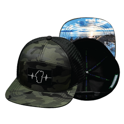 Tahoe - 7 Panel - Green Camo / Black - Jersey Mesh (Unisex)
