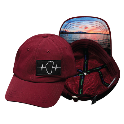 Tahoe - 6 Panel - Unstructured - Relaxed Fit - Maroon - Fabric Back (Unisex)