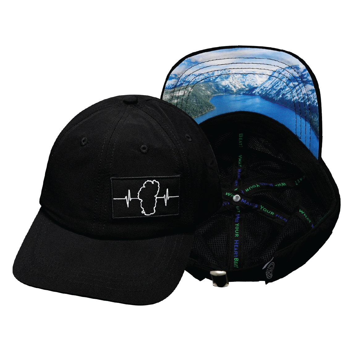 Tahoe - 6 Panel - Unstructured - Relaxed Fit - Black - Laser Mesh (Unisex)