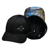 Tahoe - 6 Panel - AirMesh - Athletic Fit - Black  - Fabric Back (Unisex)