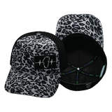 Tahoe - 5 Panel - Velvet - Silver Leopard Print (Unisex)