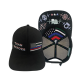 Team Heroes - 6 Panel - Suede - Black - Trucker Mesh (Unisex)