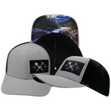 Prospecting - 6 Panel - Gray /  Black - Laser Mesh (Unisex)