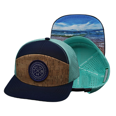 THB - 7 Panel - Cork - Navy / Teal - Laser Mesh (Unisex)