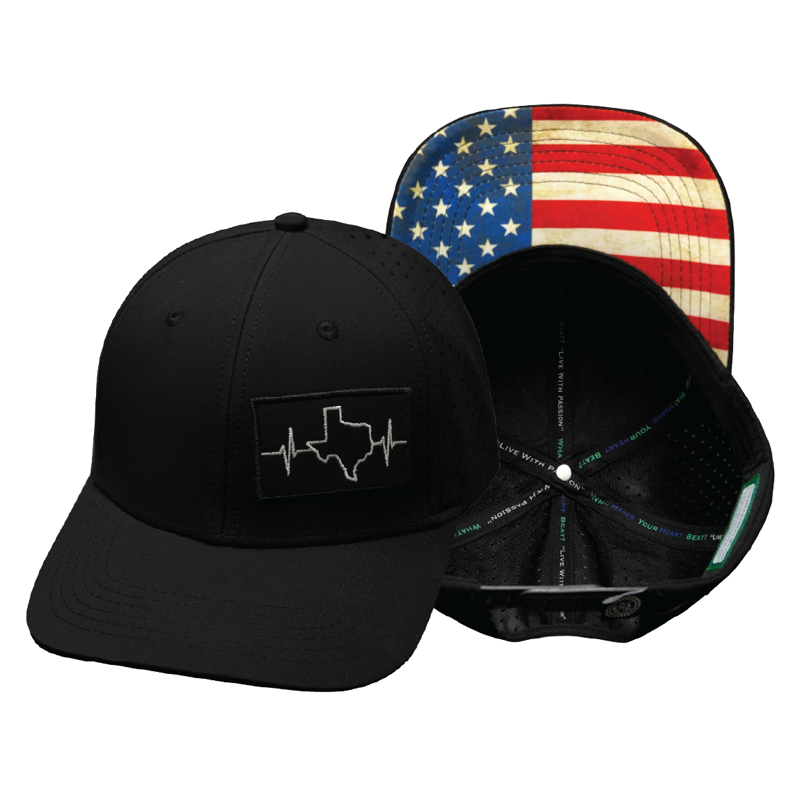 Texas - 6 Panel  - Black (Unisex)