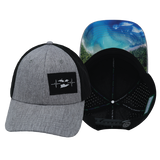Virgin Islands - 6 Panel - Shallow Fit - Heather Gray / Black - Laser Mesh (Unisex)