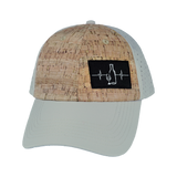 Wine - 6 Panel - Unstructured - Cork - Gray - Laser Mesh (Unisex)