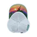 Wine - 6 Panel - Shallow Fit - Pony Tail - Cork - Mint / White - Laser Mesh (Unisex)