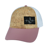 Wine - 6 Panel - Shallow Fit - Pony Tail - Cork - Lavender / White - Laser Mesh (Unisex)