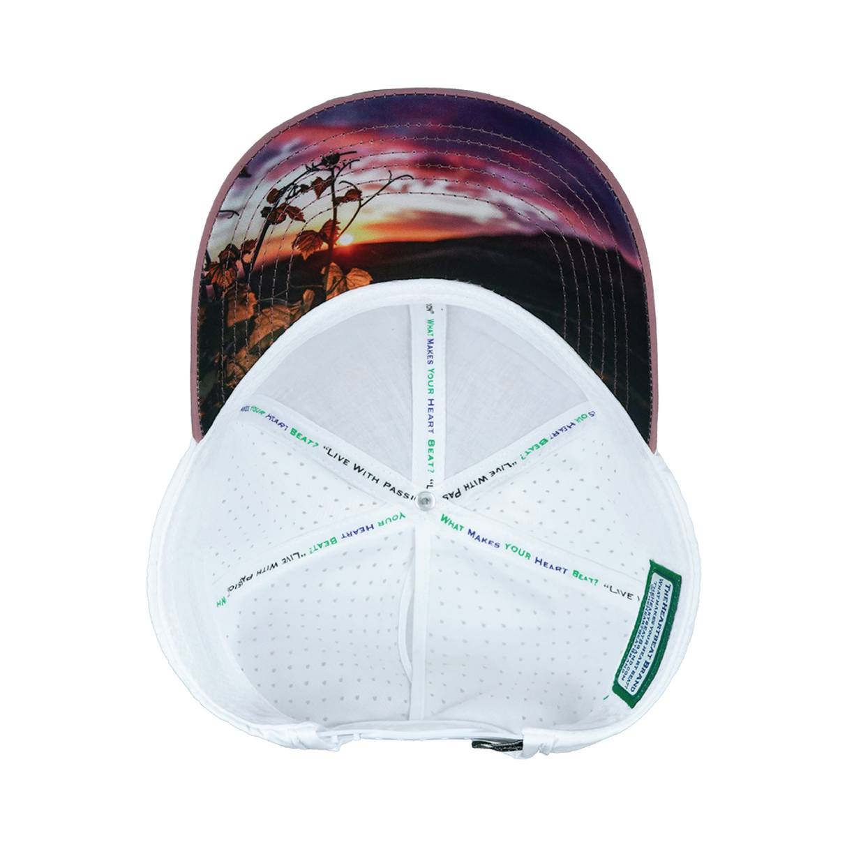 Wine - 6 Panel - Shallow Fit - Pony Tail - Cork - Lavender / White - Laser Mesh (Unisex)